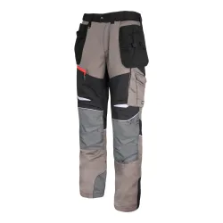 
                  LAHTIPRO Spodnie Ochronne Slim-Fit Khaki-Czarne ze Wstawkami ze Stretchu Rozmiar XL L4050904
